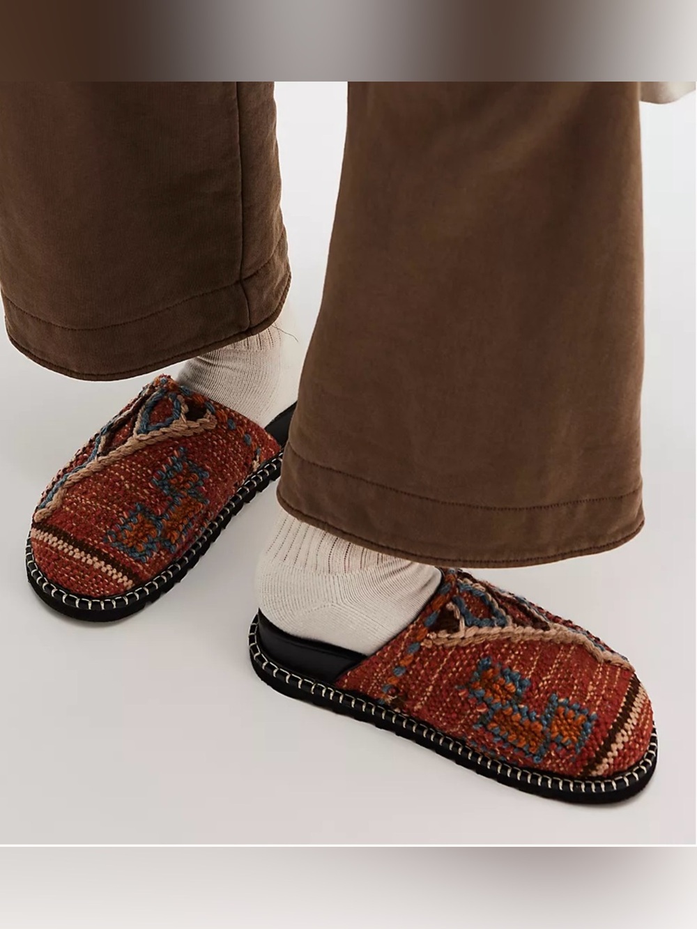 Free People Magic Carpet boho chic artisan crafted mules 10 $148